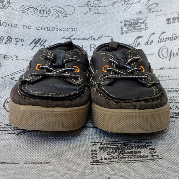 Carters RICHIE Slip-On Brown Baby Toddler Shoes - Picture 3 of 8